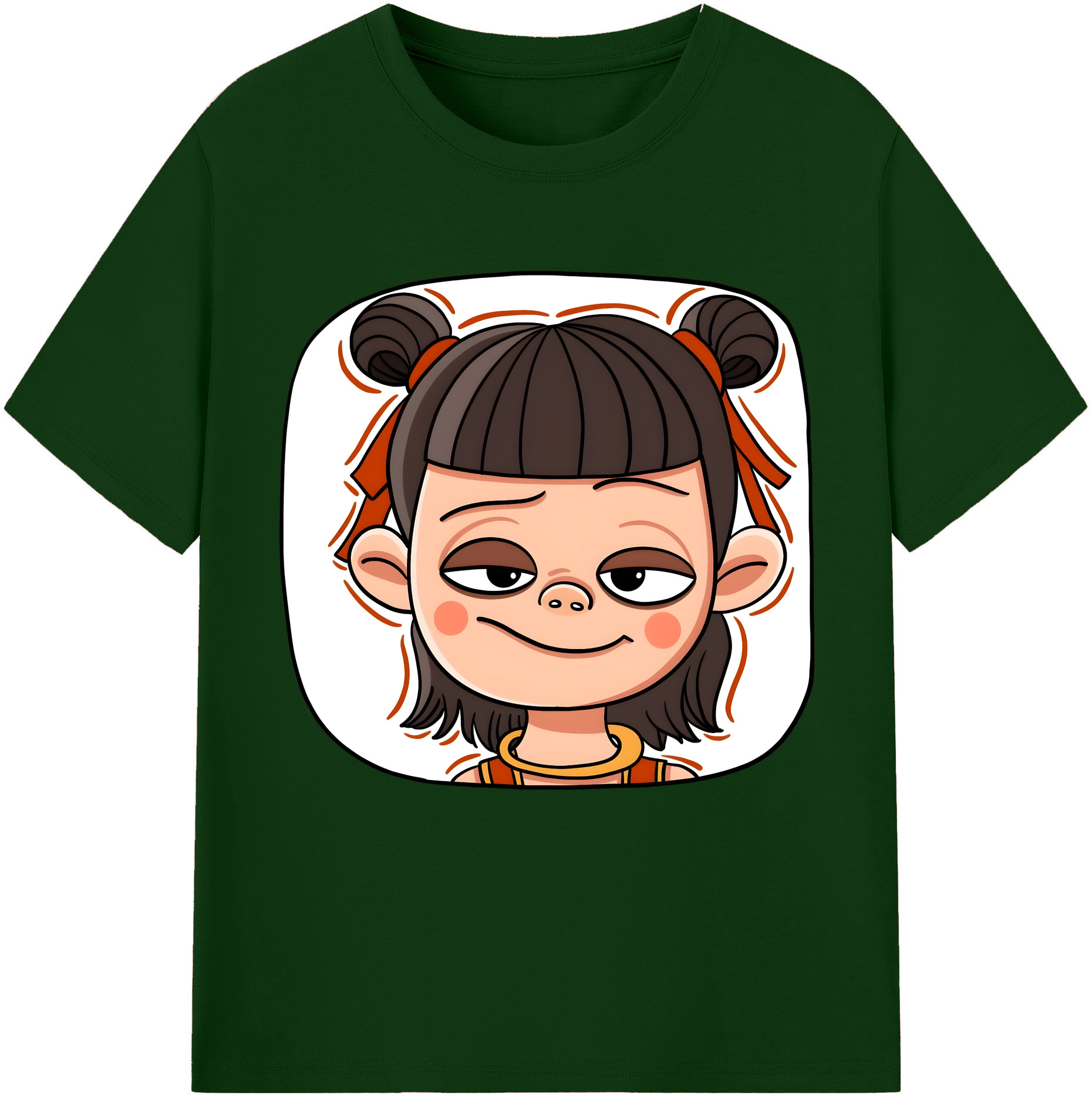 （画像用） Ne Zha 2 ナタ 魔童の大暴れ 綿100％半袖Tシャツ（フロントプリント）